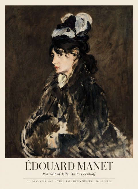 Édouard Manet Portrait of Mlle. Anita Leenhoff No1 - Poszter