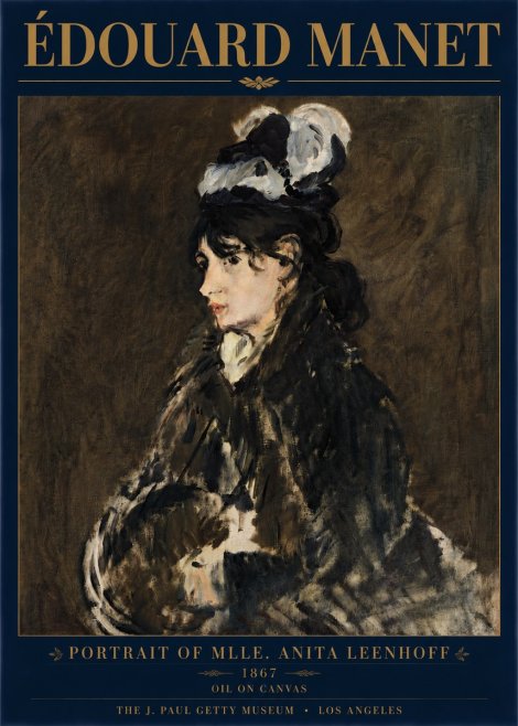 Édouard Manet Portrait of Mlle. Anita Leenhoff No5 - Poszter