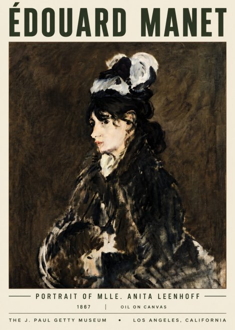 Édouard Manet Portrait of Mlle. Anita Leenhoff No6 - Poszter