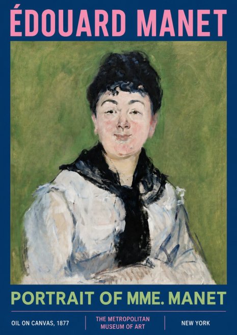 Édouard Manet Portrait of Mme. Manet No3 - Poszter