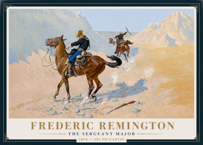 Frederic Remington The Sergeant Major No6 - Poszter