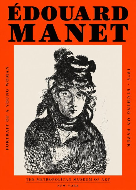 Édouard Manet Portrait of a Young Woman I No2 - Poszter