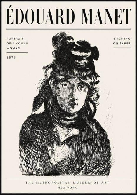 Édouard Manet Portrait of a Young Woman I No6 - Poszter
