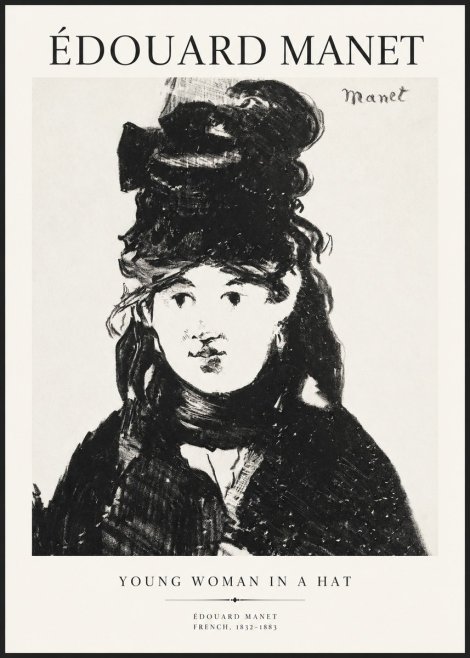 Édouard Manet Portrait of a Young Woman II No3 - Poszter