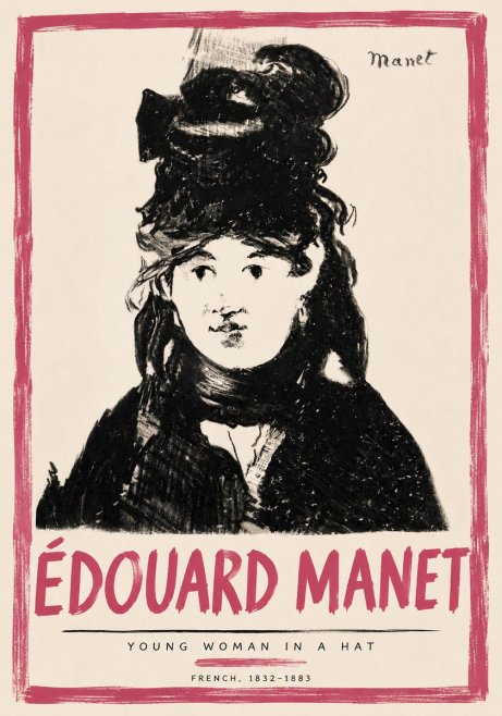 Édouard Manet Portrait of a Young Woman II No6 - Poszter