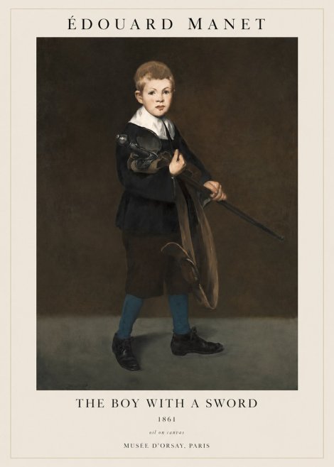 Édouard Manet The Boy with a Sword No1 - Poszter