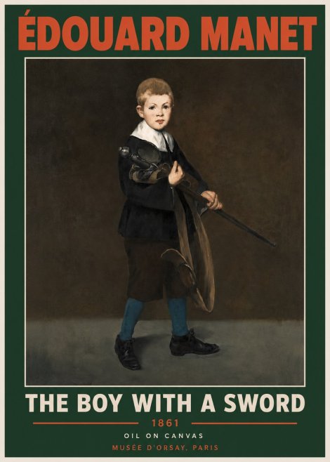 Édouard Manet The Boy with a Sword No2 - Poszter