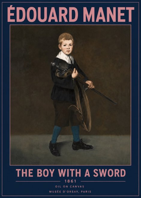 Édouard Manet The Boy with a Sword No4 - Poszter