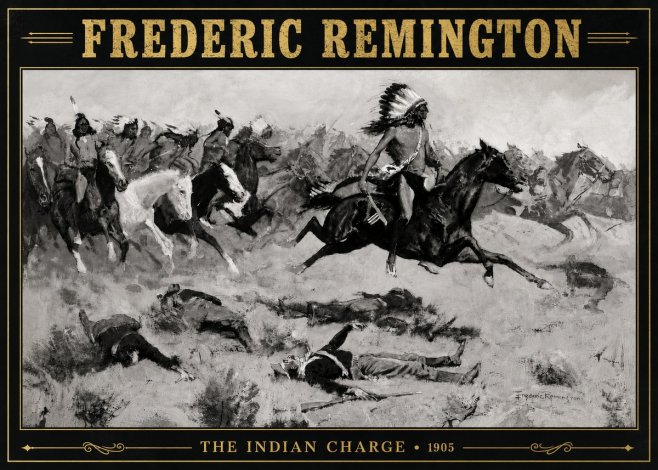 Frederic Remington The Indian Charge No5 - Poszter