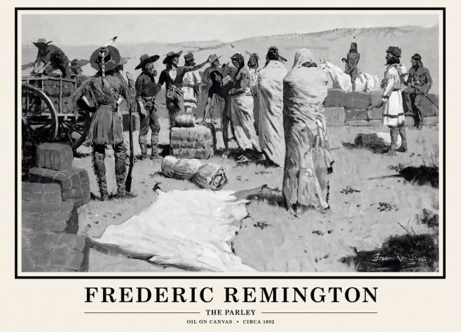 Frederic Remington The Parley No1 - Poszter