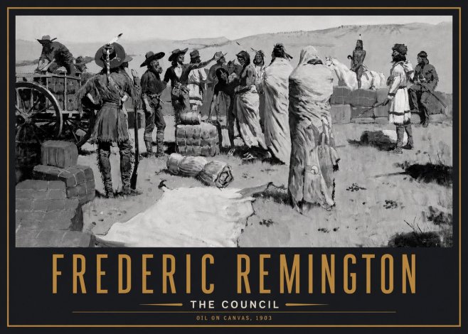 Frederic Remington The Parley No6 - Poszter
