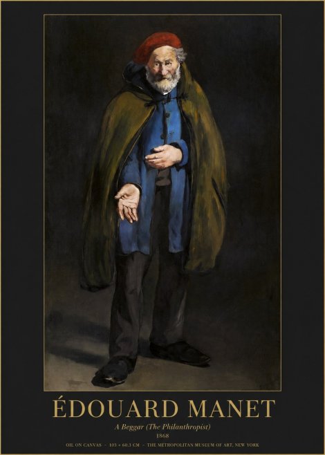 Édouard Manet A Beggar (the Philanthropist) No1 - Poszter