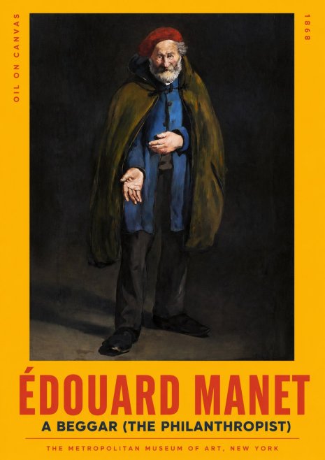 Édouard Manet A Beggar (the Philanthropist) No2 - Poszter