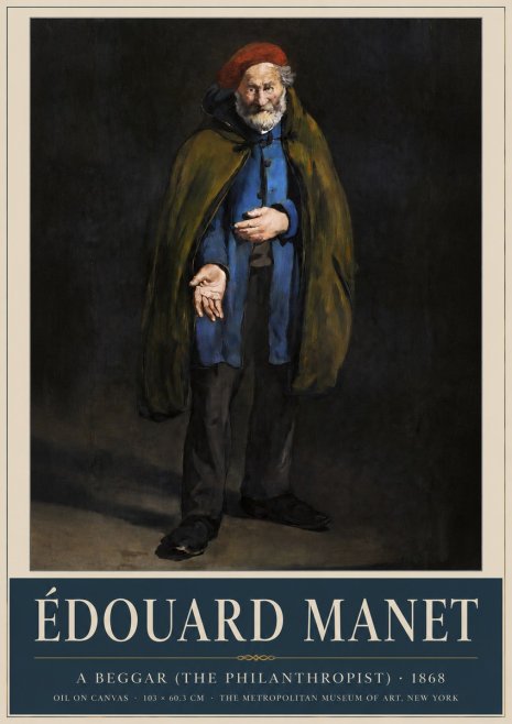 Édouard Manet A Beggar (the Philanthropist) No3 - Poszter