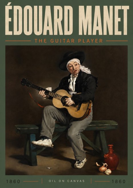 Édouard Manet The Guitar Player No5 - Poszter