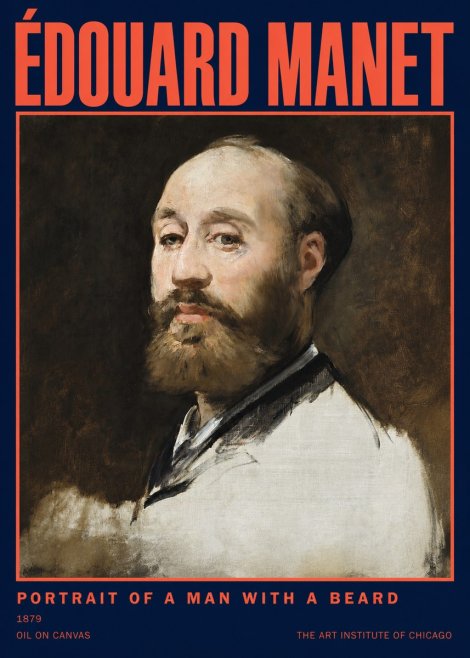 Édouard Manet Portrait of a Man with a Beard No2 - Poszter