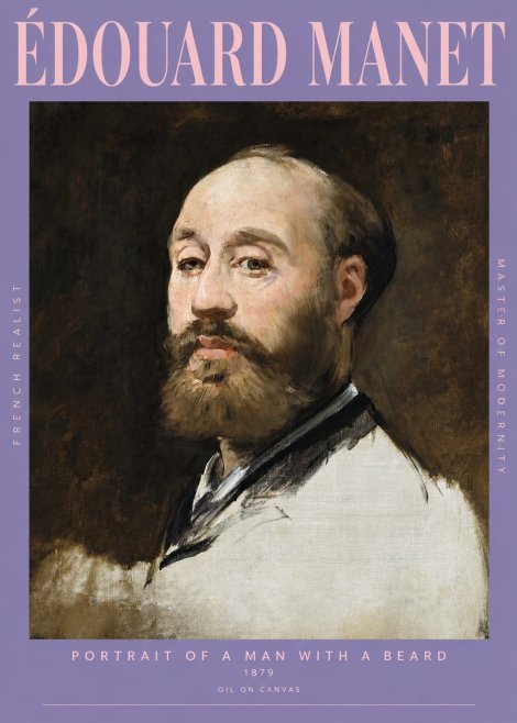Édouard Manet Portrait of a Man with a Beard No3 - Poszter