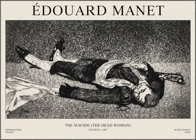 Édouard Manet The Suicide (the Dead Woman) No1 - Poszter