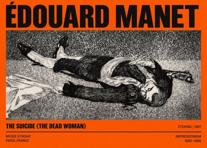 Édouard Manet The Suicide (the Dead Woman) No2 - Poszter