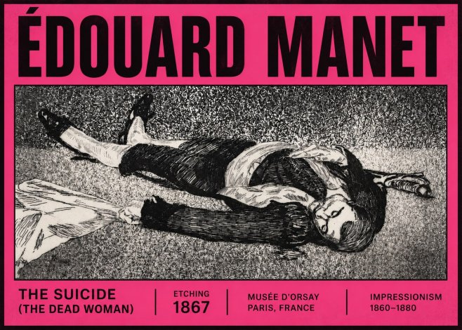 Édouard Manet The Suicide (the Dead Woman) No5 - Poszter