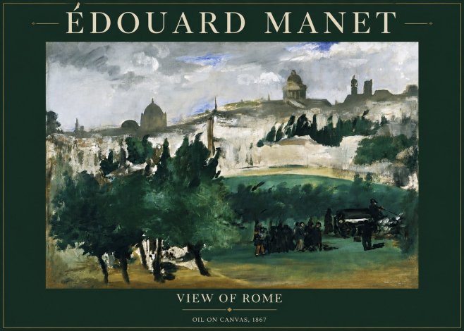 Édouard Manet View of Rome No3 - Poszter