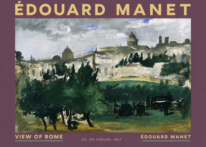 Édouard Manet View of Rome No5 - Poszter