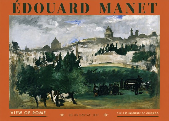 Édouard Manet View of Rome No6 - Poszter