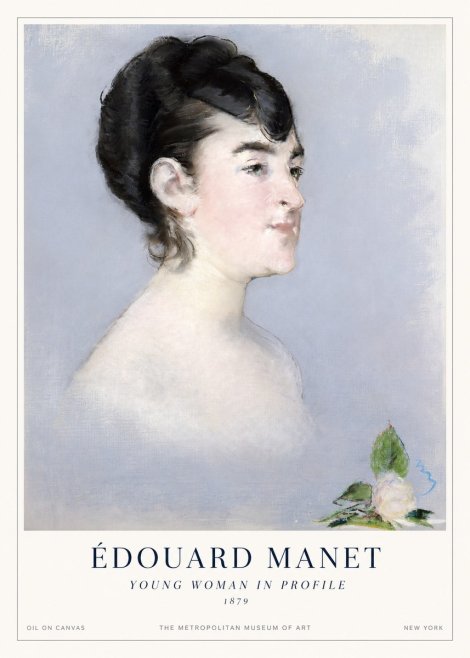 Édouard Manet Young Woman in Profile No1 - Poszter