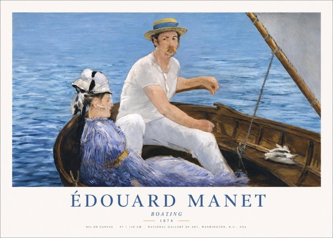 Édouard Manet Boating No1 - Poszter
