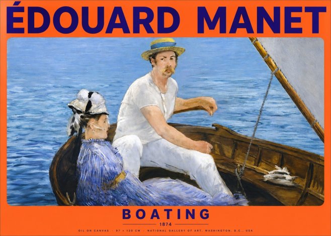 Édouard Manet Boating No2 - Poszter