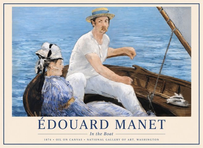 Édouard Manet Boating No6 - Poszter