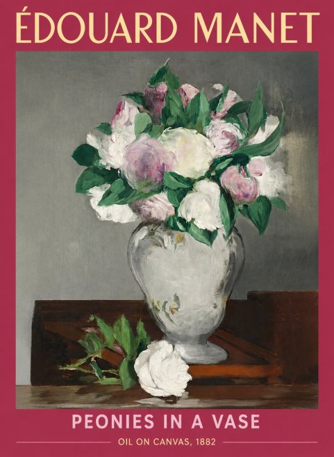 Édouard Manet Peonies in a Vase No2 - Poszter