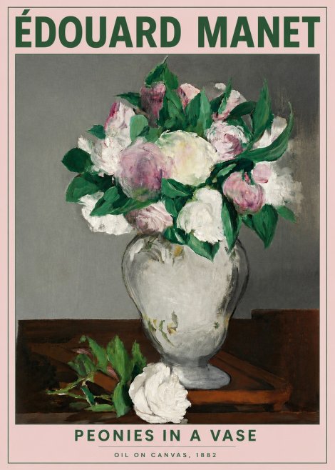 Édouard Manet Peonies in a Vase No4 - Poszter