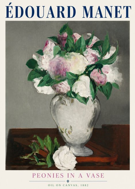 Édouard Manet Peonies in a Vase No5 - Poszter