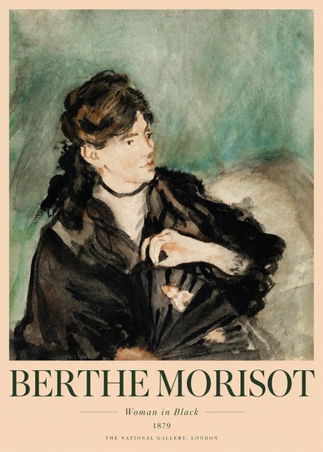 Berthe Morisot Woman in Black No1 - Poszter
