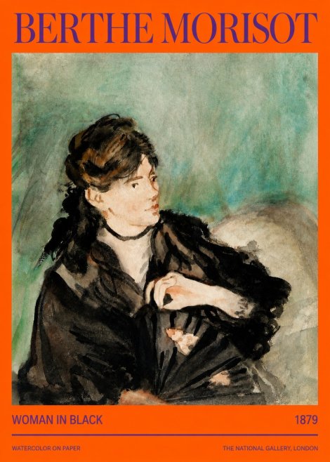 Berthe Morisot Woman in Black No2 - Poszter