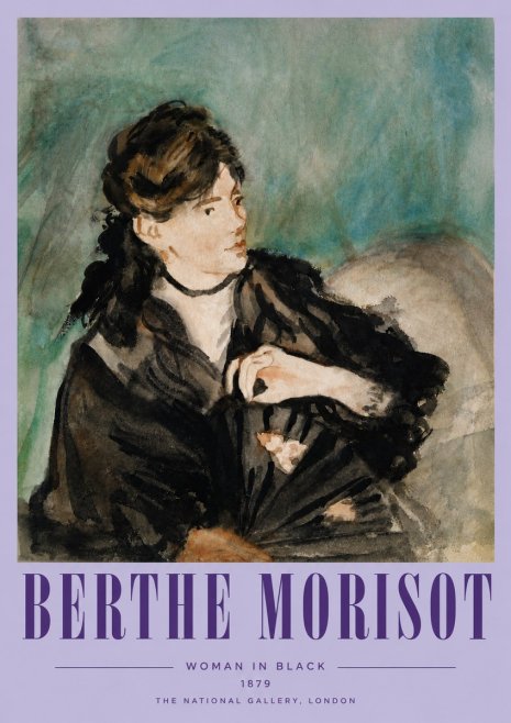 Berthe Morisot Woman in Black No4 - Poszter