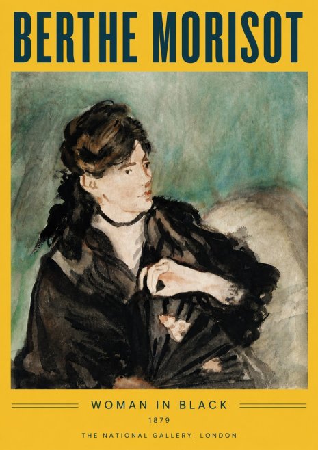 Berthe Morisot Woman in Black No6 - Poszter