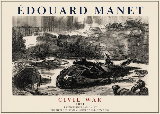 Édouard Manet Civil War No3 - Poszter