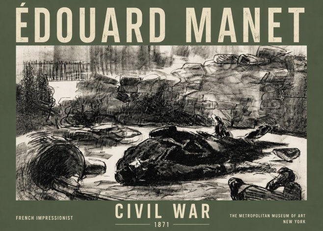 Édouard Manet Civil War No5 - Poszter