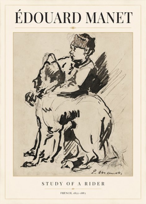 Édouard Manet Study of a Rider No1 - Poszter