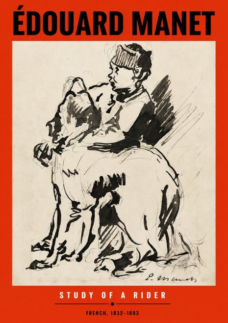 Édouard Manet Study of a Rider No2 - Poszter
