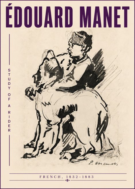 Édouard Manet Study of a Rider No5 - Poszter
