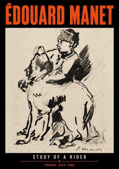 Édouard Manet Study of a Rider No6 - Poszter