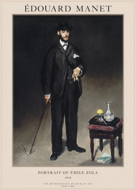Édouard Manet Portrait of Émile Zola No1 - Poszter
