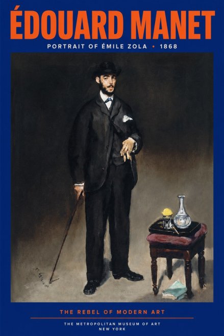 Édouard Manet Portrait of Émile Zola No2 - Poszter