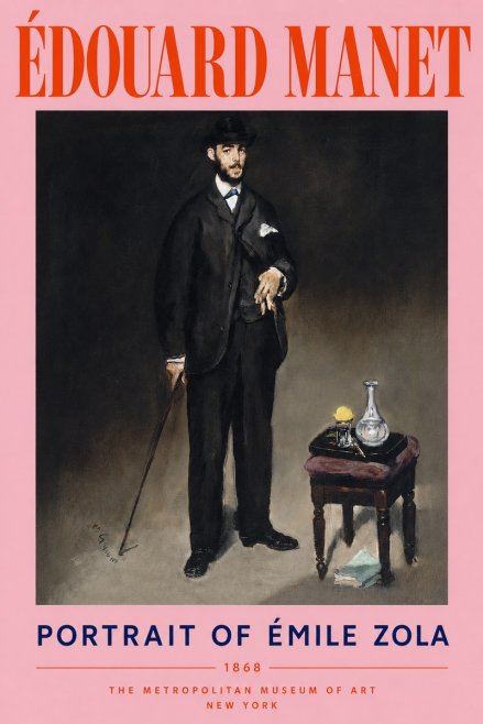 Édouard Manet Portrait of Émile Zola No4 - Poszter