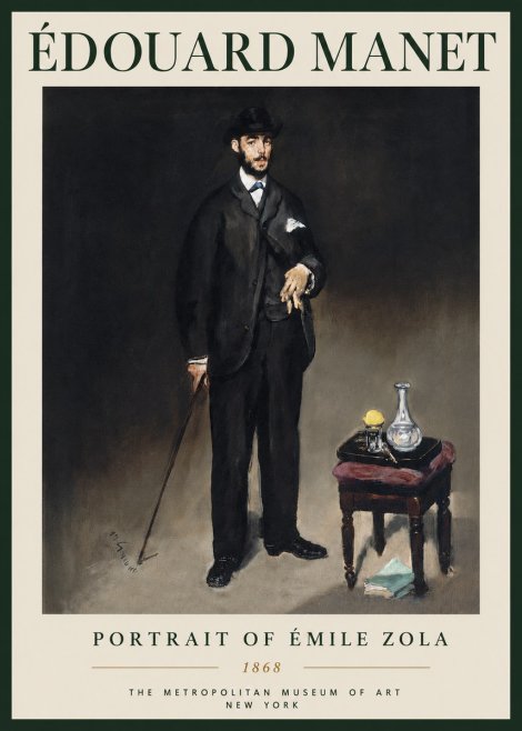 Édouard Manet Portrait of Émile Zola No5 - Poszter