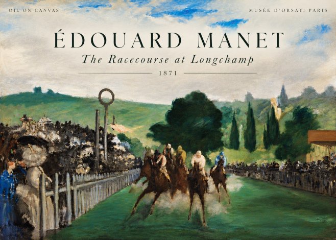 Édouard Manet The Racecourse at Longchamp No6 - Poszter