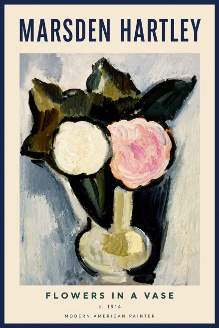 Marsden Hartley Flowers in a Vase No3 - Poszter
